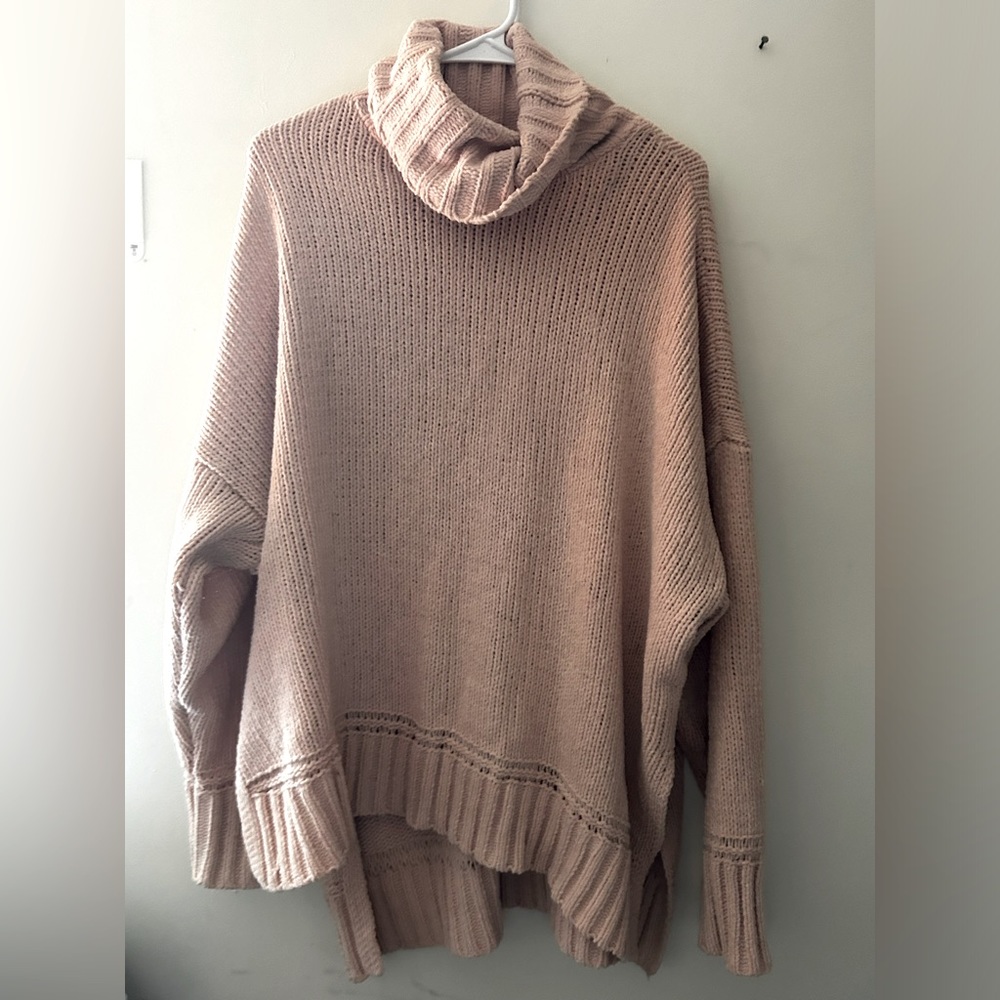 Women’s aerie pink size xl turtleneck sweater great condition hardly worn